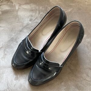 Boden high heel loafers.